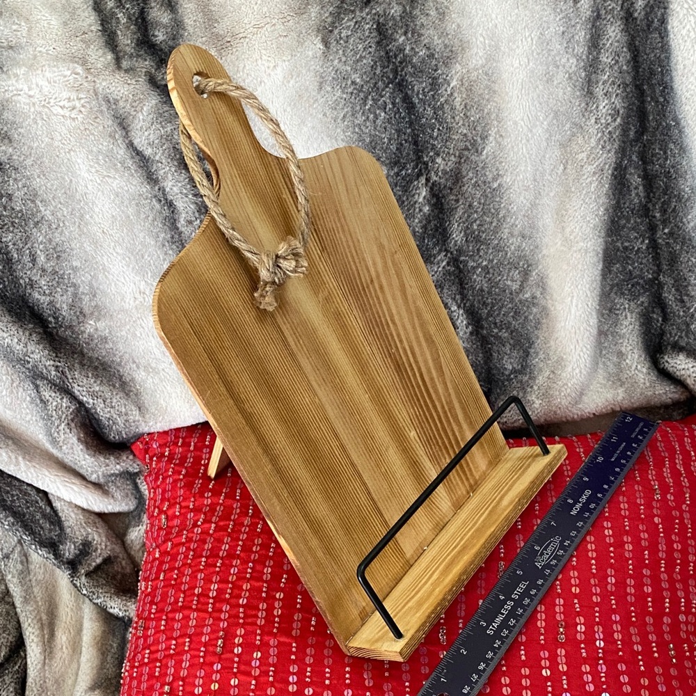Wood Stand For Supporting Cook Books Devices ETC.